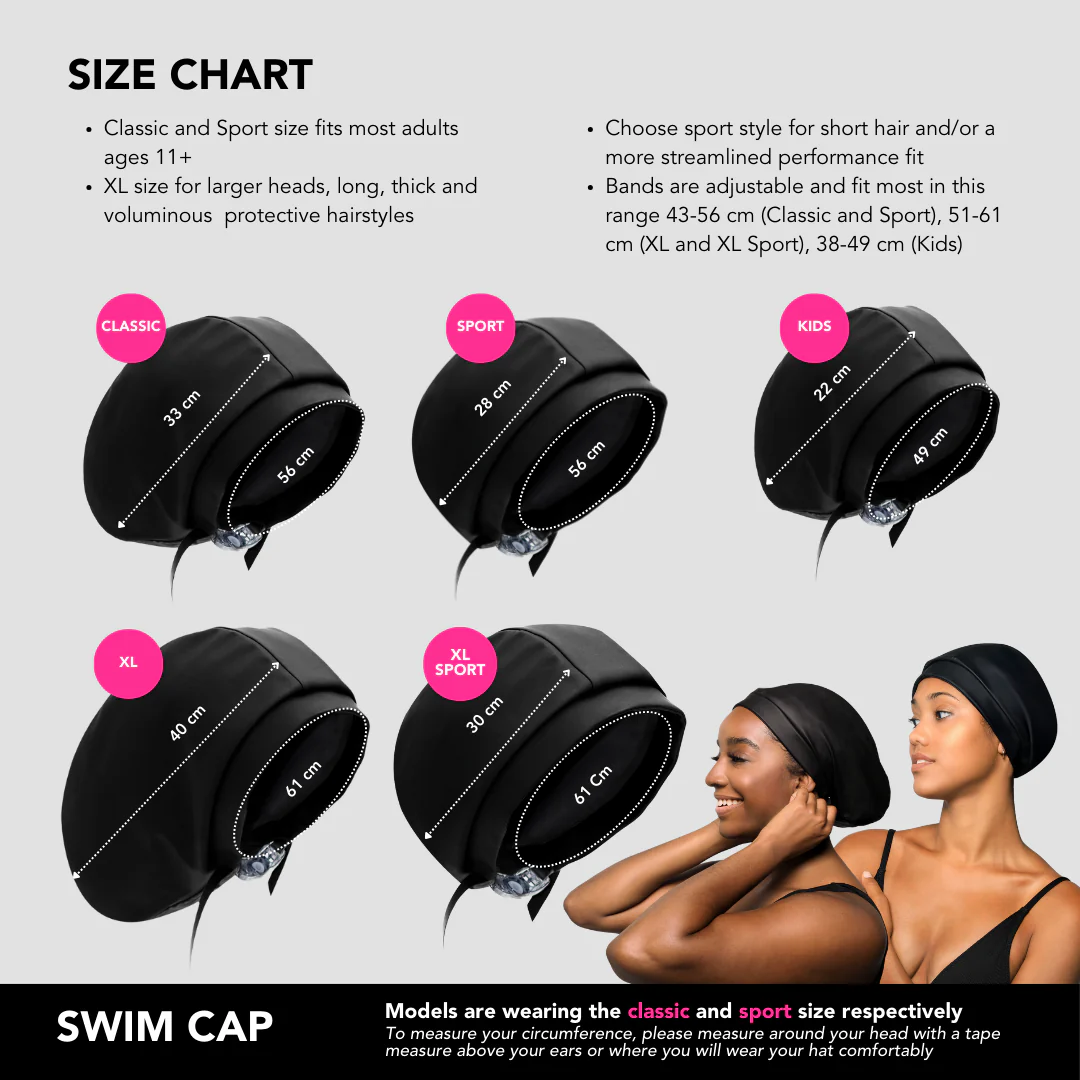 Hairbrella Satin-Lined Waterproof, Adjustable XL Swim Cap, Blush Bundle (2) - Image 6