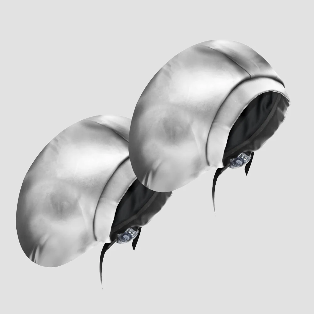 Hairbrella Satin-Lined Waterproof, Adjustable XL Swim Cap, Chrome Bundle (2) - Image 9