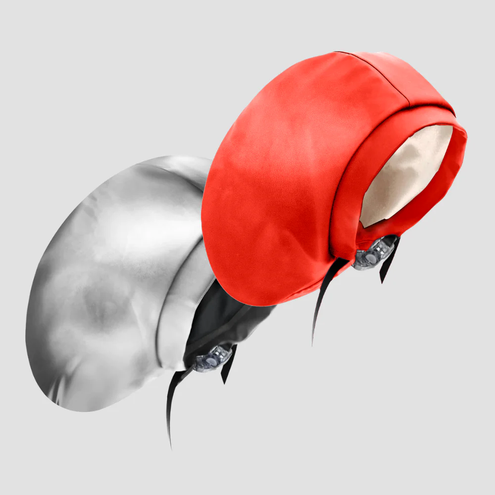Hairbrella Satin-Lined Waterproof, Adjustable XL Swim Cap, Peach Bundle (2) - Image 11