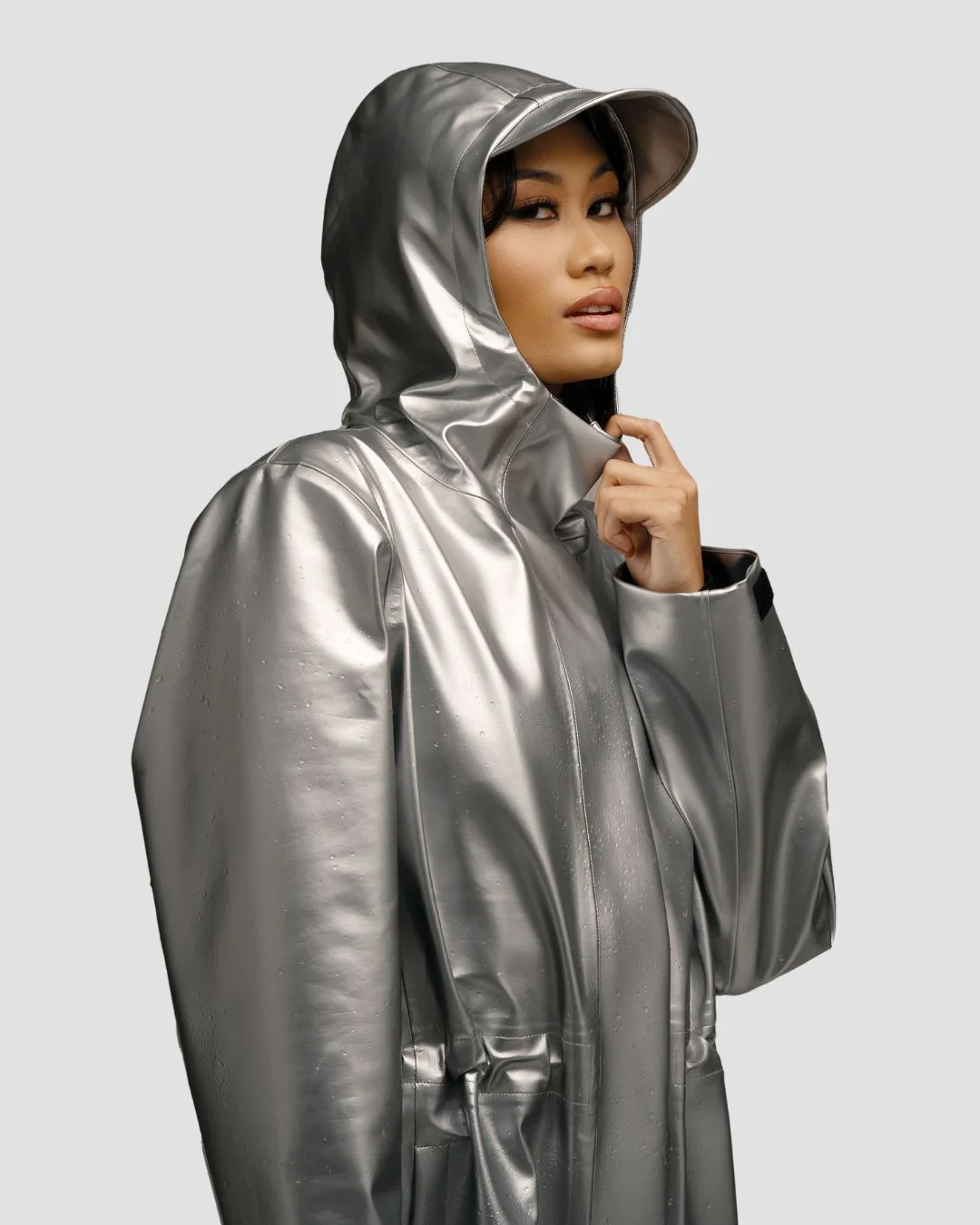 Hairbrella Satin-Lined, Waterproof Rain Jacket - Image 10