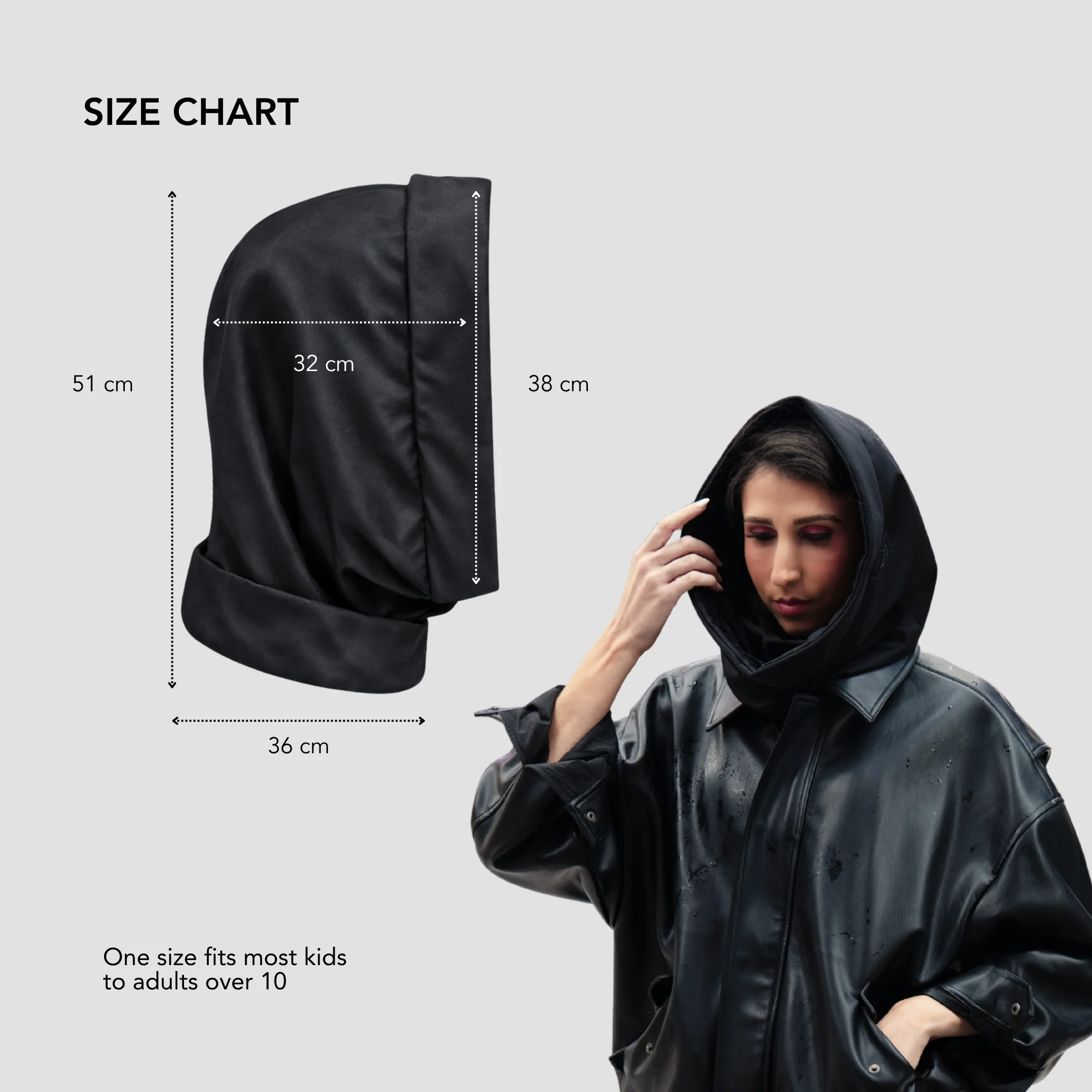 Hairbrella Satin-Lined, Waterproof, Packable Lite Rain Scarf - Image 11