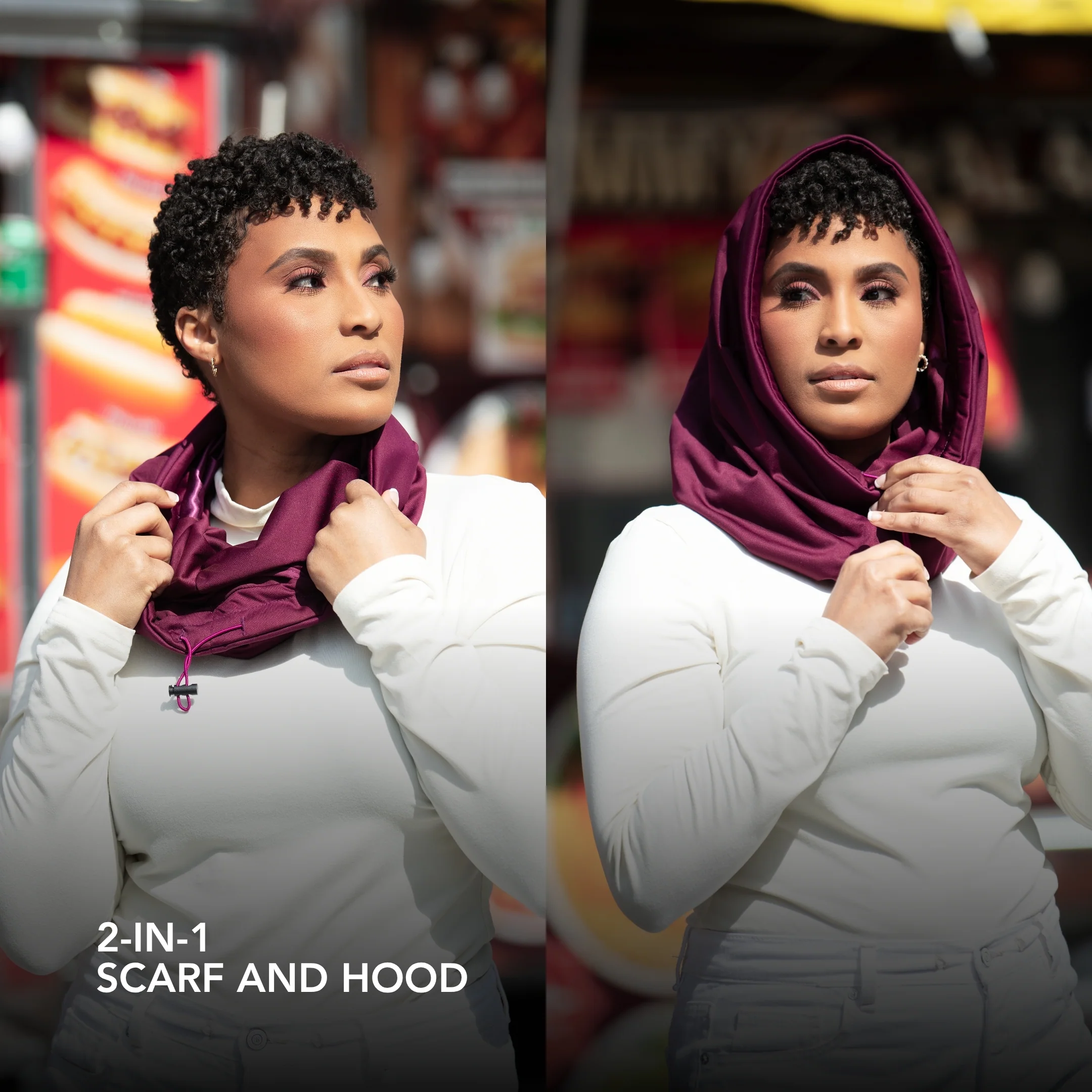 Hairbrella Satin-Lined, Waterproof, Packable Lite Rain Scarf - Image 12
