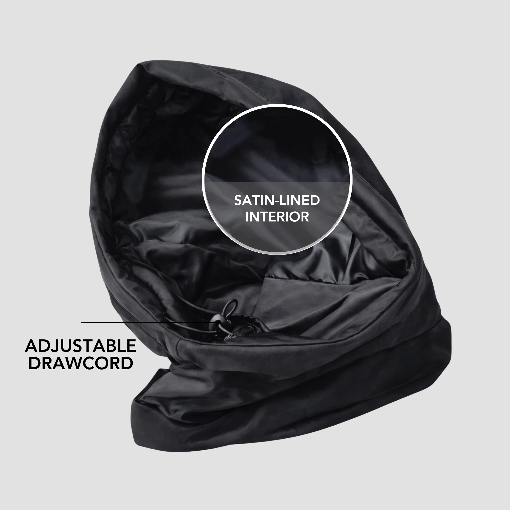 Hairbrella Satin-Lined, Waterproof, Packable Lite Rain Scarf - Image 4