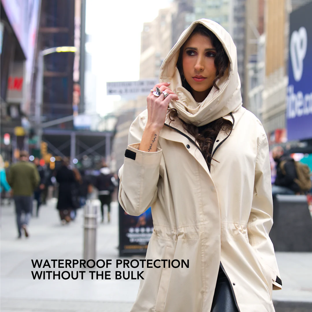 Hairbrella Satin-Lined, Waterproof, Packable Lite Rain Scarf - Image 5