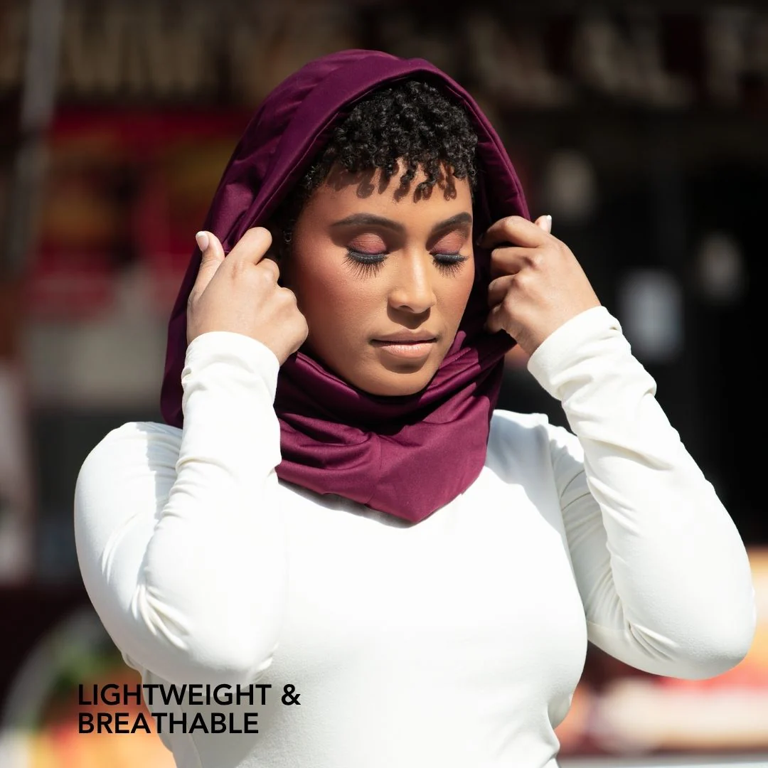 Hairbrella Satin-Lined, Waterproof, Packable Lite Rain Scarf - Image 6