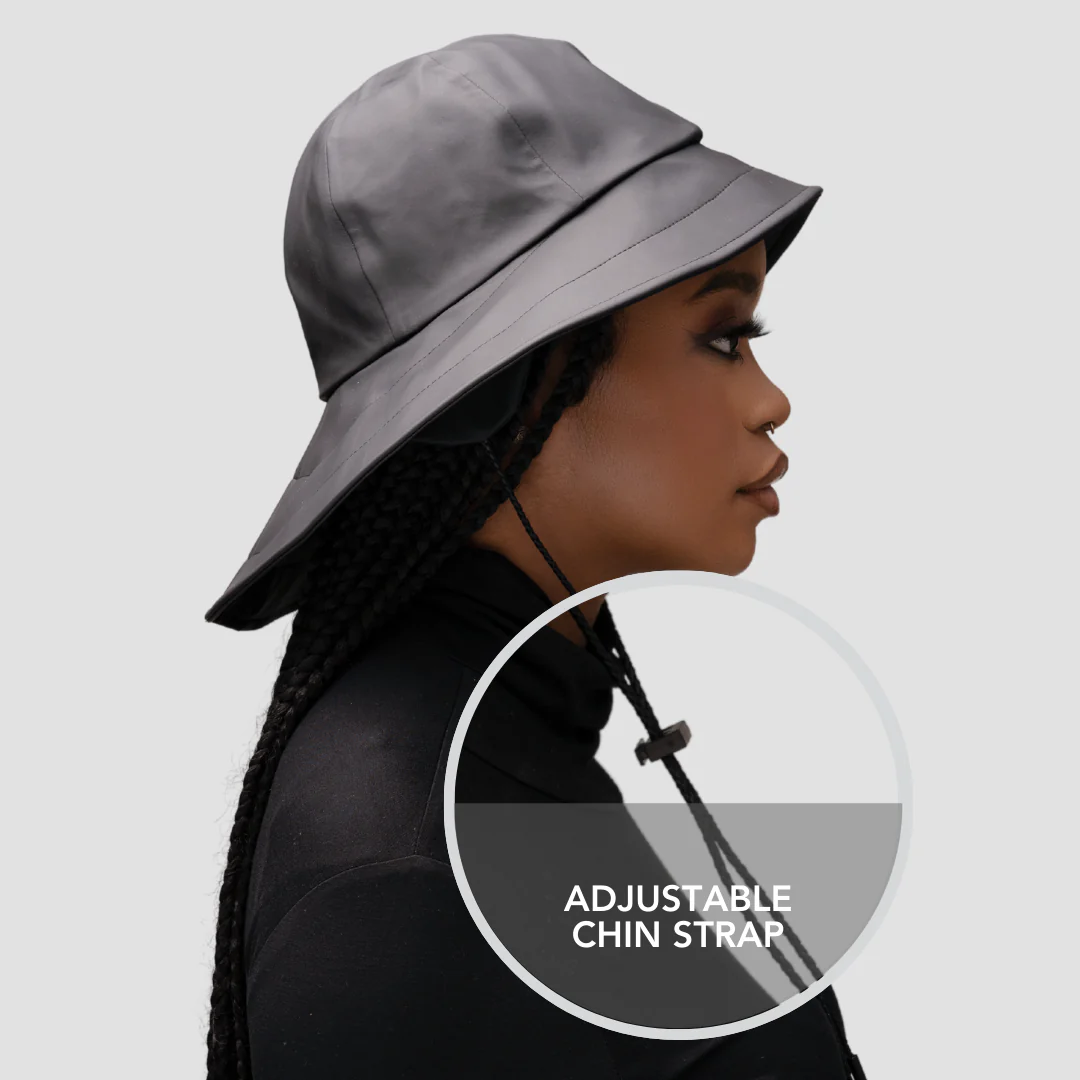 Satin-Lined, Waterproof Sou'wester Rain Hat - Image 7