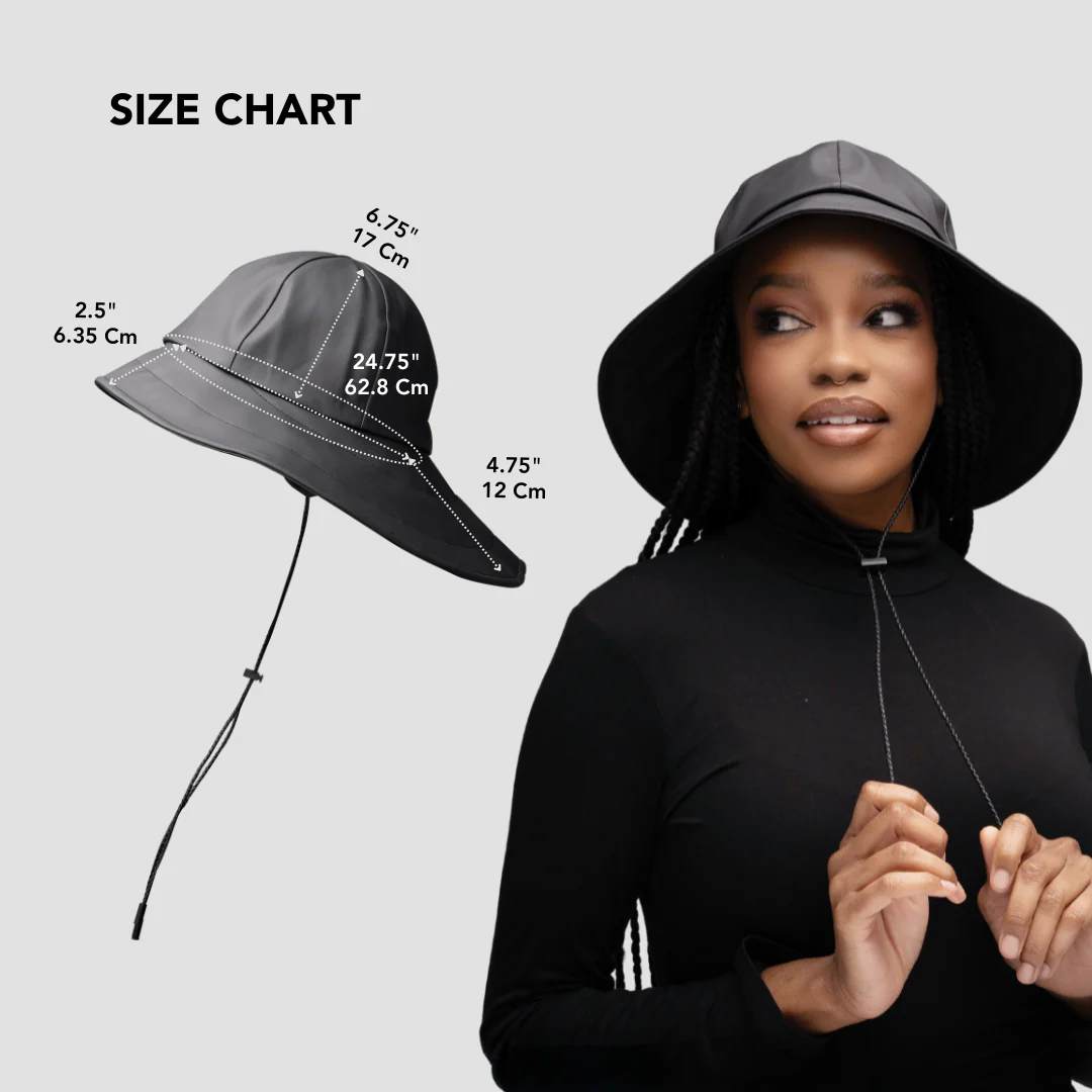 Satin-Lined, Waterproof Sou'wester Rain Hat - Image 8